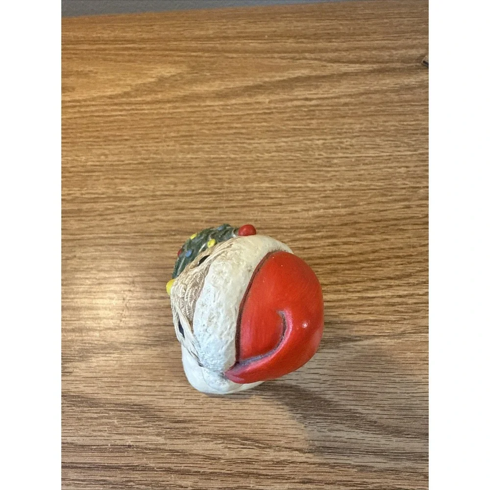 Vintage Pepiware Santa Owl Christmas Noel Hand Painted 4